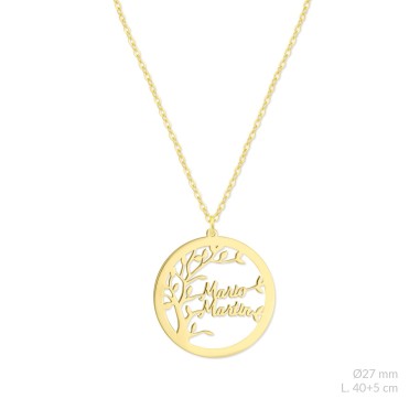 Silver necklace | 2 inscriptions