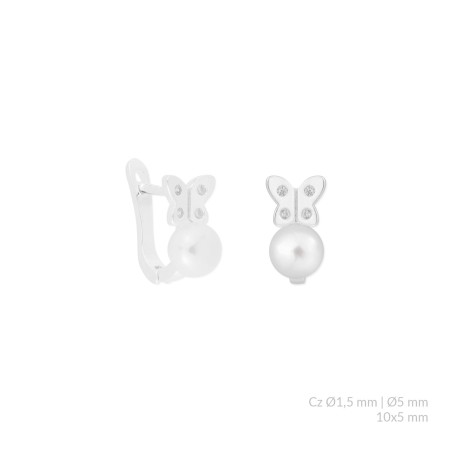 Silver earrings with cubic zirconium