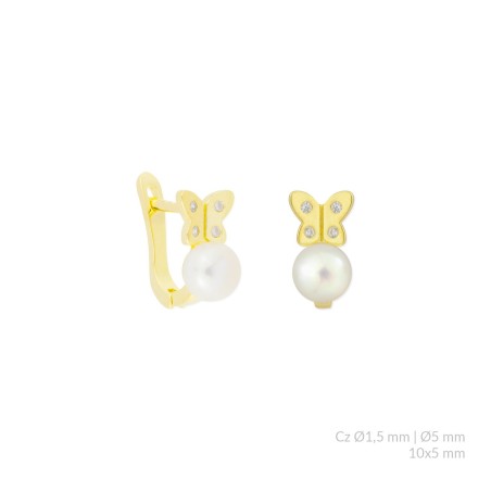 Boucles d'oreilles en Argent avec oxyde de zirconium