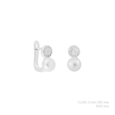 Pendientes de Plata de Ley con circonitas