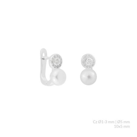 Boucles d'oreilles en Argent avec oxyde de zirconium