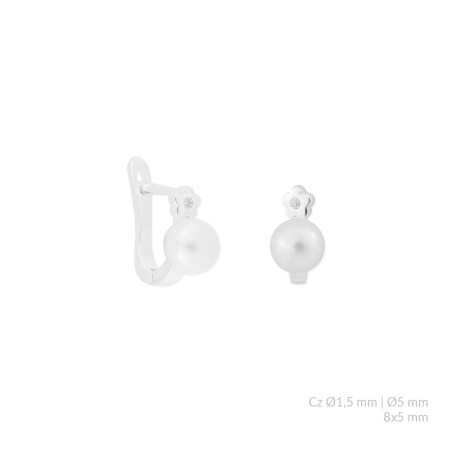 Boucles d'oreilles en Argent avec oxyde de zirconium