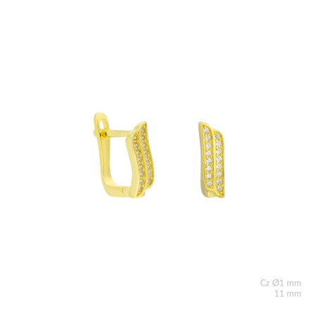 Boucles d'oreilles en Argent avec oxyde de zirconium