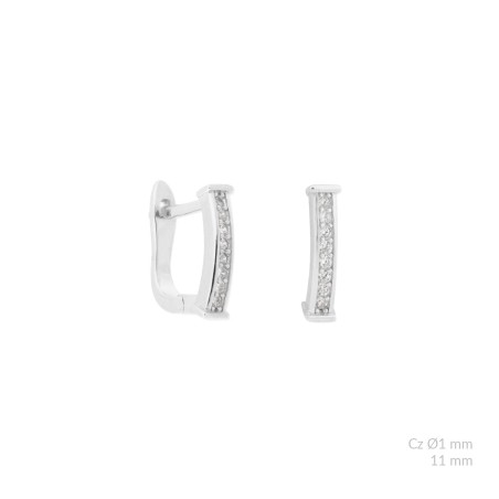 Boucles d'oreilles en Argent avec oxyde de zirconium