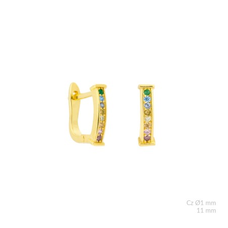 Brincos de Prata Esterlina com zircônia