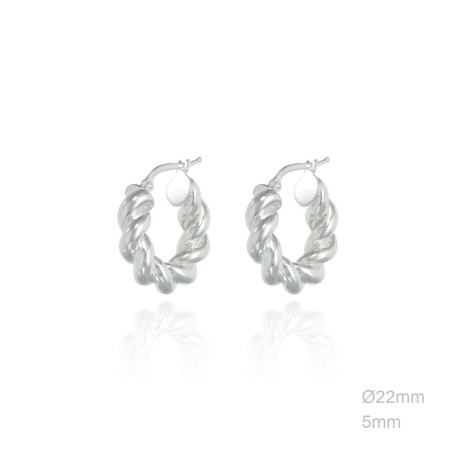 Boucles d'oreilles Argent lisse