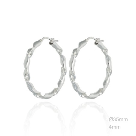 Boucles d'oreilles Argent lisse