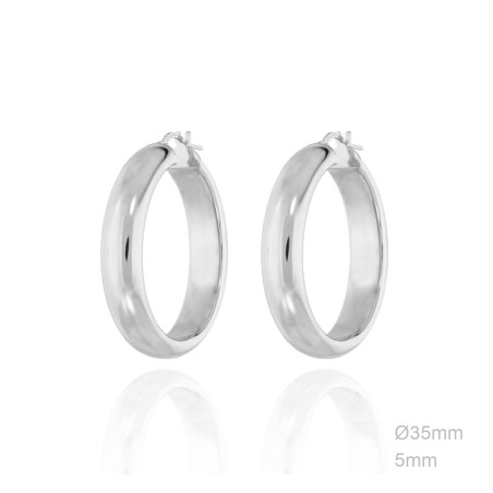 Boucles d'oreilles Argent lisse
