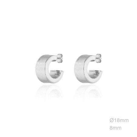 Boucles d'oreilles Argent lisse