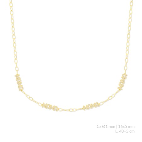 Silver necklace with cubic zirconium