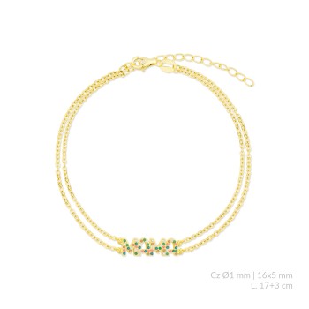 Silver bracelet with cubic...