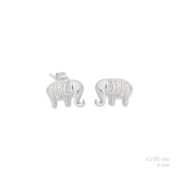 Silver earrings with cubic...