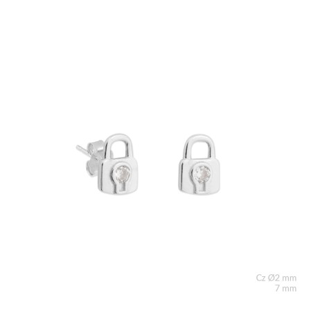 Boucles d'oreilles en Argent avec oxyde de zirconium