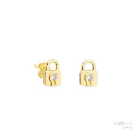 Silver earrings with cubic zirconium