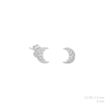 Boucles d'oreilles en Argent avec oxyde de zirconium