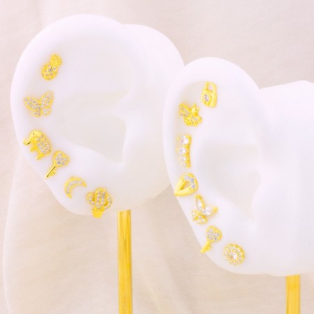 Boucles d'oreilles en Argent avec oxyde de zirconium