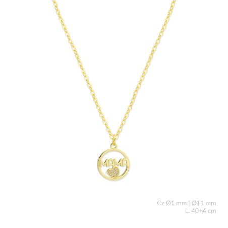 Silver necklace with cubic zirconium