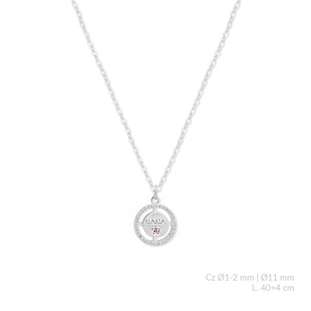 Silver necklace with cubic zirconium