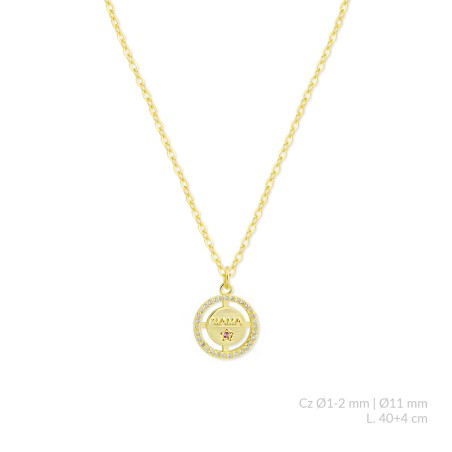 Silver necklace with cubic zirconium