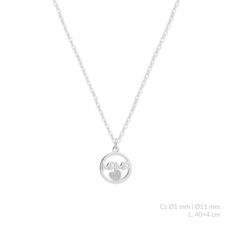 Gargantilha em Prata Esterlina com zircônia