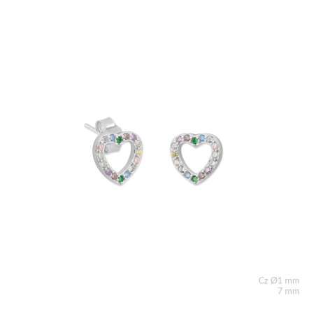 Boucles d'oreilles en Argent avec oxyde de zirconium