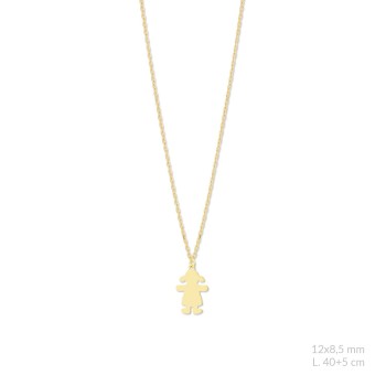 Silver necklace with cubic...