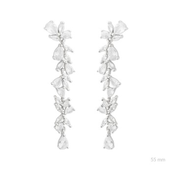 Silver earrings with cubic...