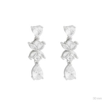 Silver earrings with cubic...