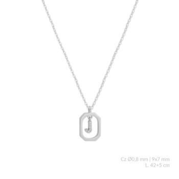 Silver necklace | J