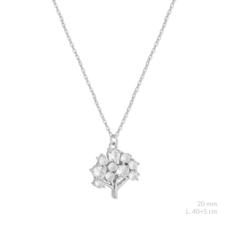 Gargantilha em Prata Esterlina com zircônia