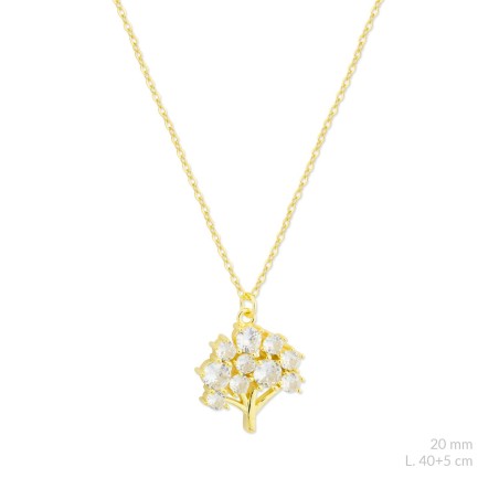 Gargantilha em Prata Esterlina com zircônia