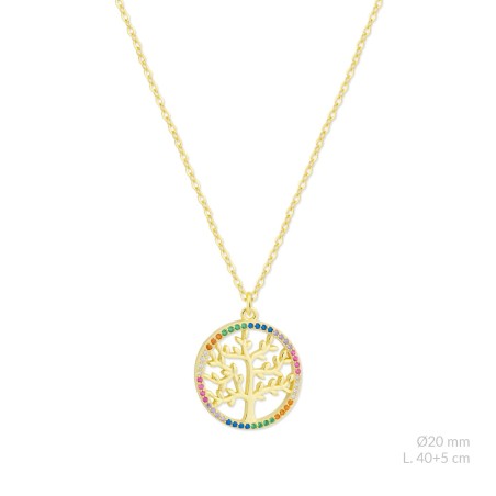 Silver necklace with cubic zirconium