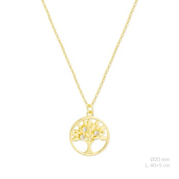 Silver necklace with cubic...