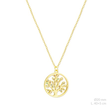 Silver necklace with cubic zirconium