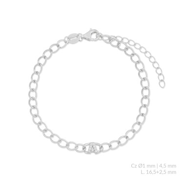 Bracelet en Argent avec oxyde de zirconium | A