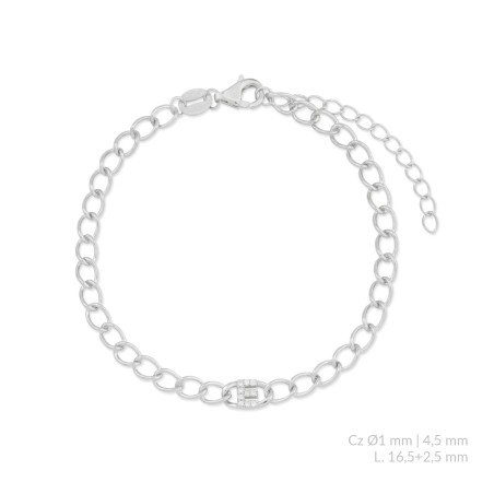Bracelet en Argent avec oxyde de zirconium | E
