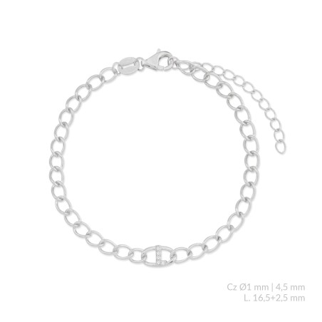 Bracelet en Argent avec oxyde de zirconium | L