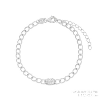 Pulsera de Plata de Ley con...