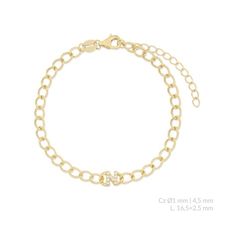 Pulsera de Plata de Ley con circonitas | N