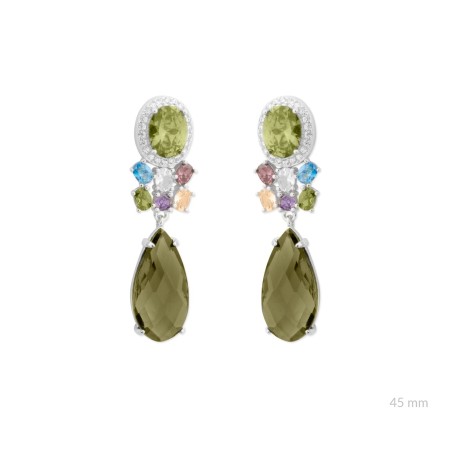 Silver earrings with cubic zirconium