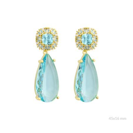 Silver earrings with cubic zirconium