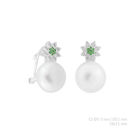Boucles d'oreilles en Argent avec oxyde de zirconium