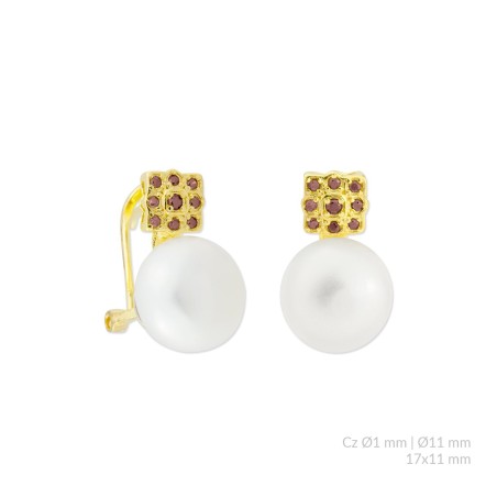 Boucles d'oreilles en Argent avec oxyde de zirconium