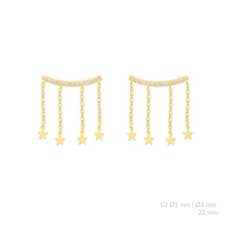 Silver earrings with cubic zirconium