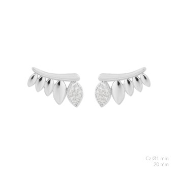 Silver earrings with cubic...