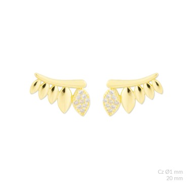 Silver earrings with cubic zirconium