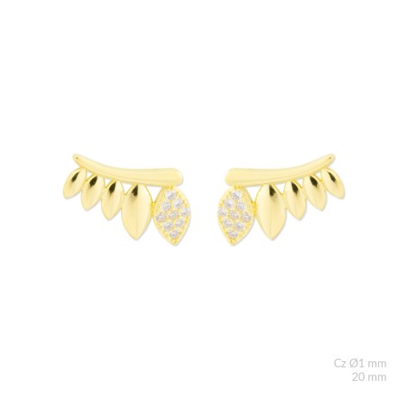 Boucles d'oreilles en Argent avec oxyde de zirconium