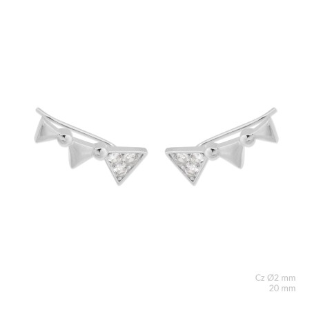 Boucles d'oreilles en Argent avec oxyde de zirconium