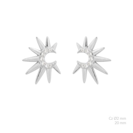 Boucles d'oreilles en Argent avec oxyde de zirconium