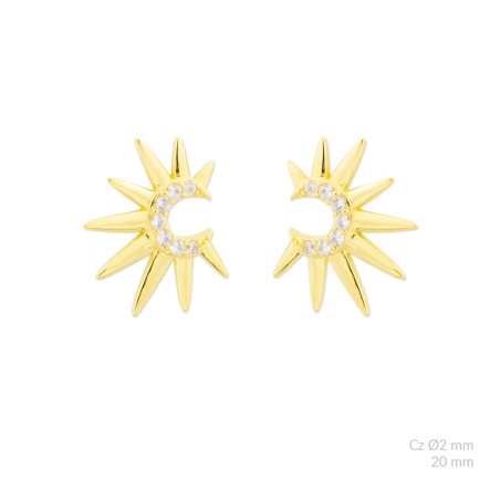 Boucles d'oreilles en Argent avec oxyde de zirconium